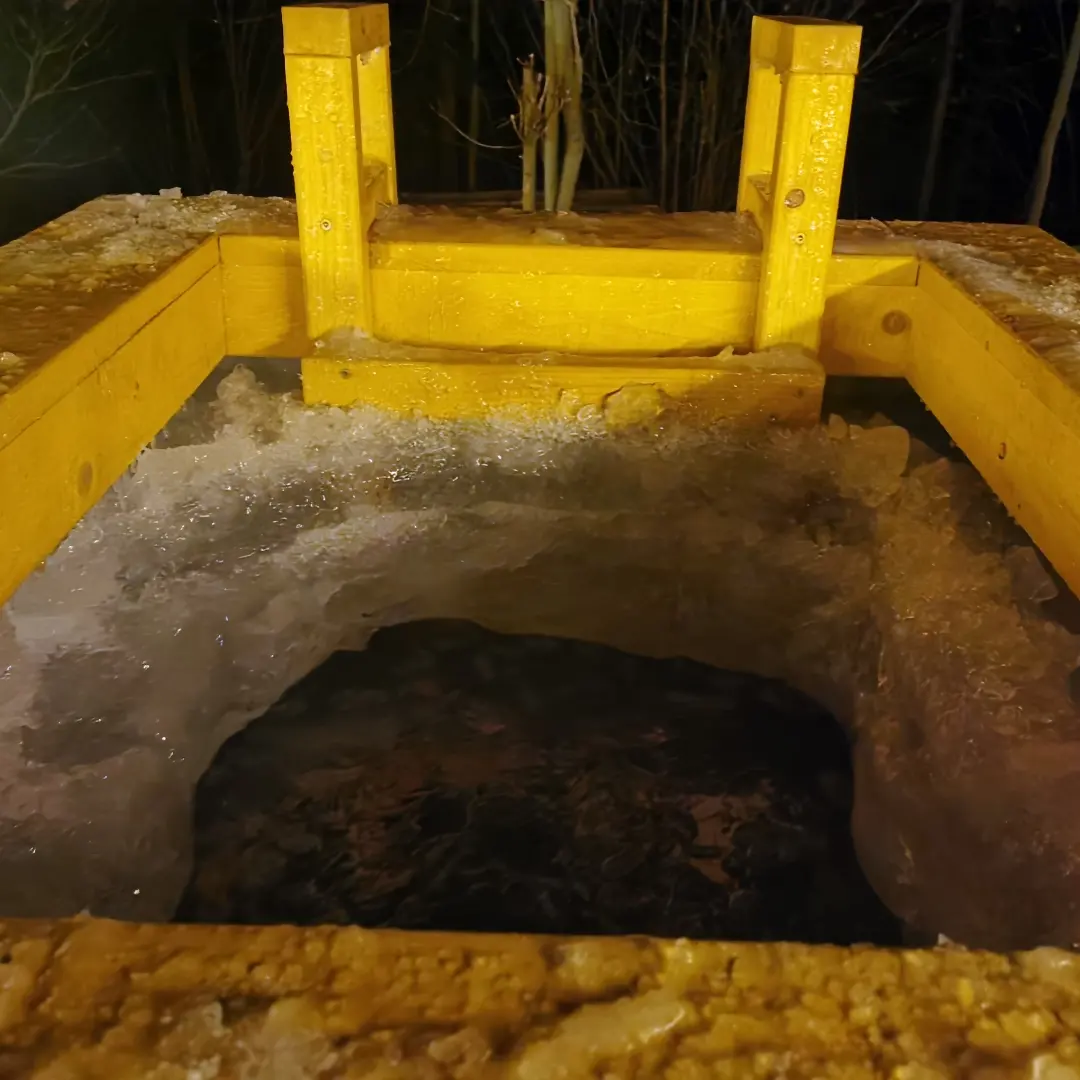 plunge into cold water